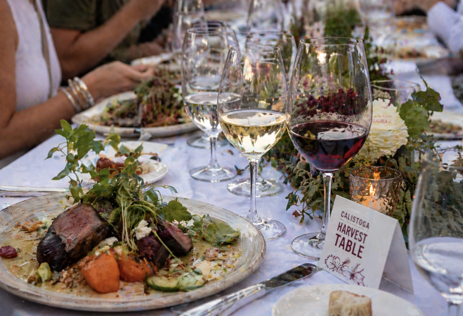 Calistoga Harvest Table food