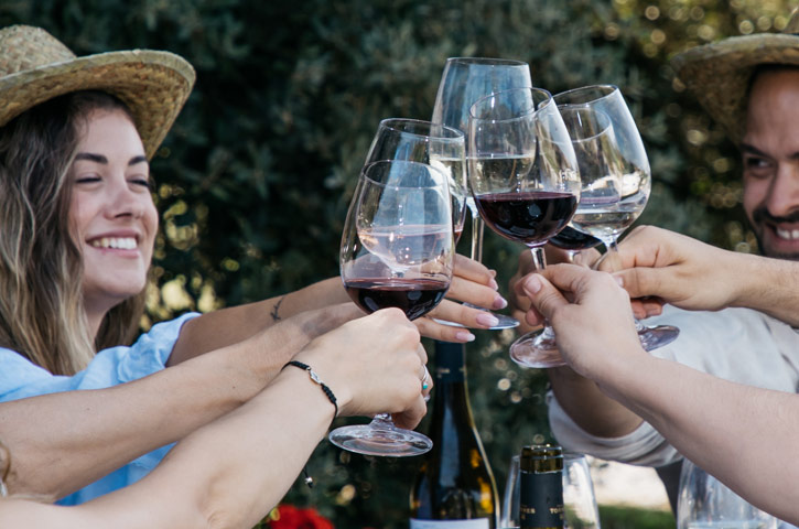 wine glasses celebration