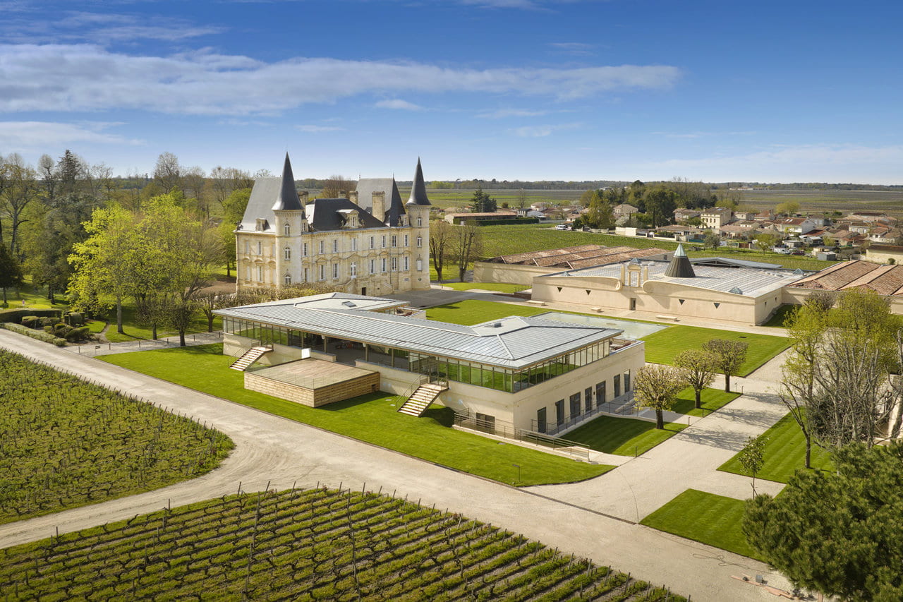 Chateau Pichon Baron aerial view