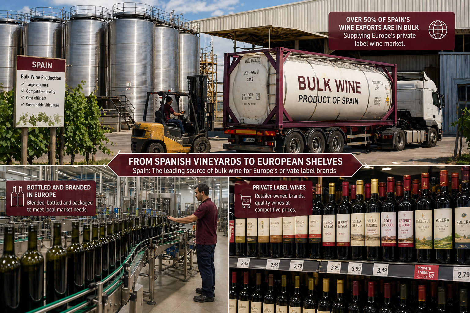 Spain Bulk Wine and Europe Private Label Market