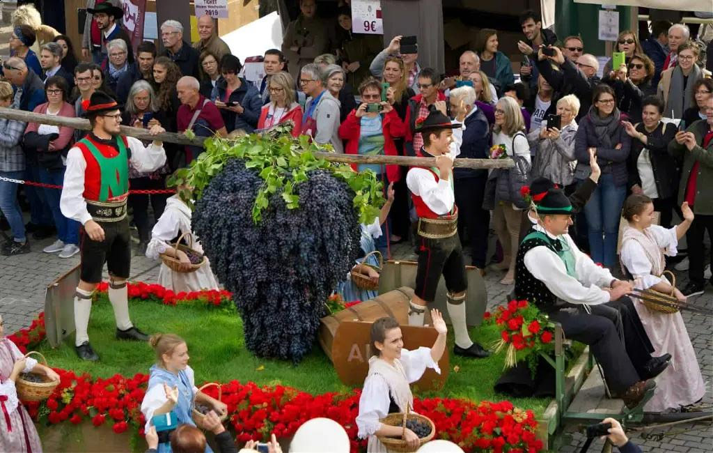 wine festival traditional parade